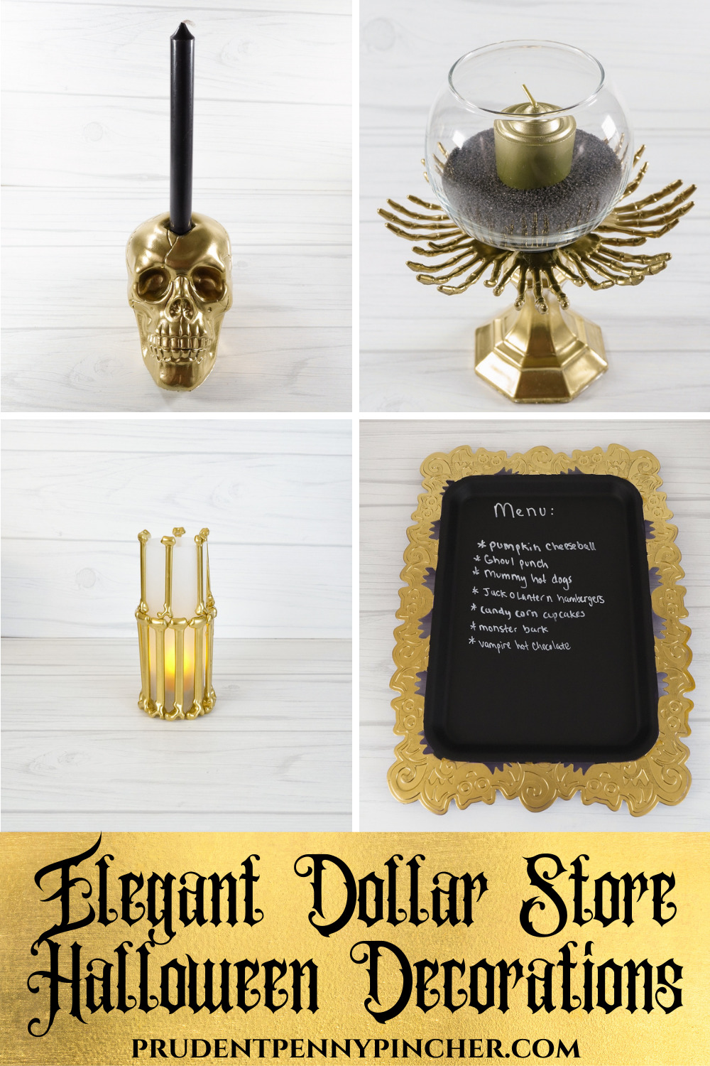 black and gold dollar store halloween decorations