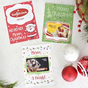 Printable Christmas Gift Card Holders