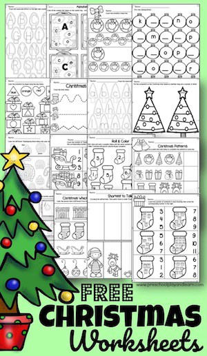 christmas worksheet printables