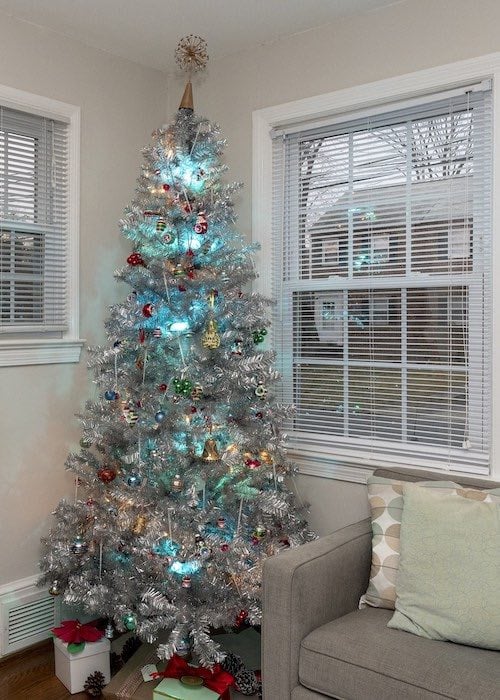 Retro tinsel Christmas Tree