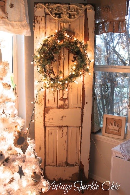 Vintage Door Christmas Decor