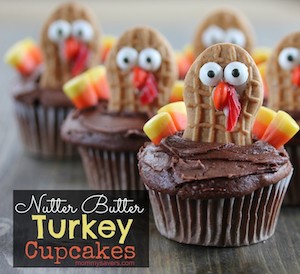 Nutter Butter Turkey Cupcakes