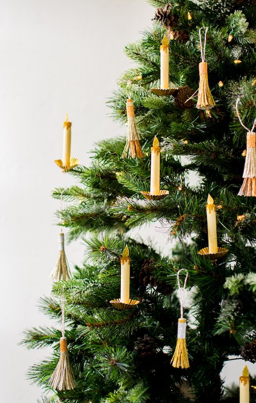 DIY Paper Candle Ornaments
