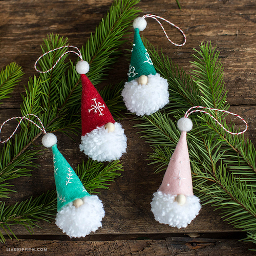 Pom Pom Gnome Ornaments