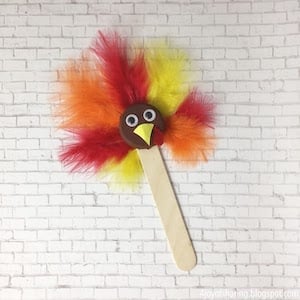 Thanksgiving Turkey Popsicle Stick Craft for kids