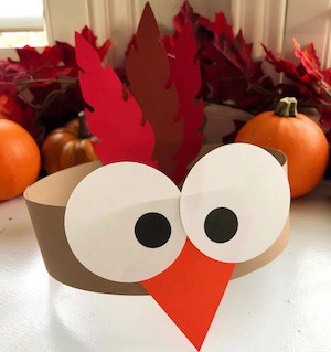 Turkey Paper Headbands thanksgiving craft for kids