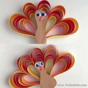 Construction Paper Turkey thanksgiving craft for kids