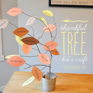 Thankful Tree thanksgiving craft for kids