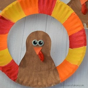 Easy Paper Plate Turkey Craft