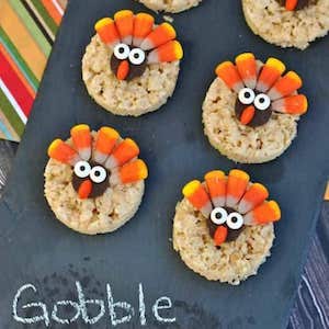 Thanksgiving Turkey Rice Krispie Treats for kids