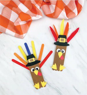  Popsicle Stick Turkeys