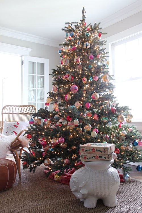 vintage Shiny Brite Christmas Tree