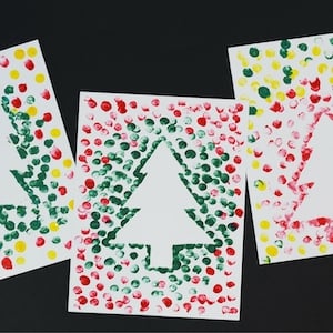 Christmas Tree Thumbprint Art