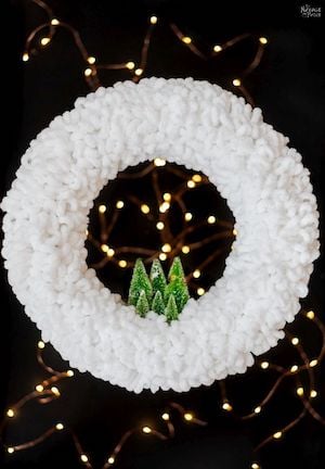 Winter Yarn Wreath