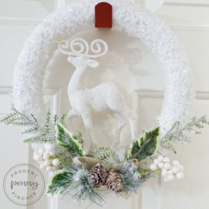 Dollar Tree Snowy Woodland Wreath