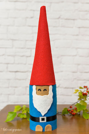 Mason Jar Felt Gnome Christmas craft for kids