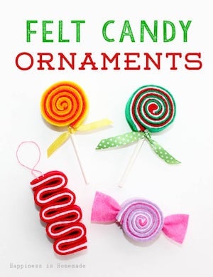 Felt Candy Ornament Christmas craft for kids