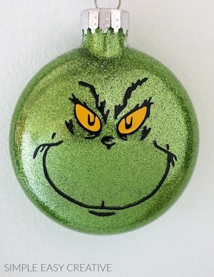 DIY Grinch Ornament Christmas craft to sell 