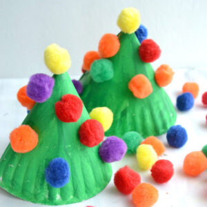 Paper Plate Christmas Tree craft for kids