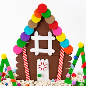 Popsicle Stick Gingerbread House
