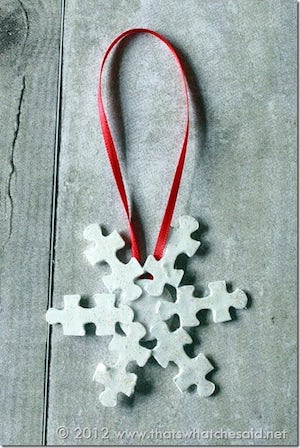 Snowflake Puzzle Piece Ornament