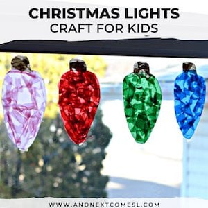 Christmas Suncatcher Craft for kids