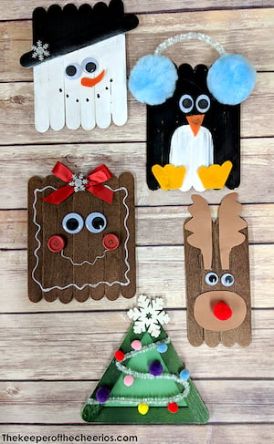 Craft Stick Christmas Crafts for kids