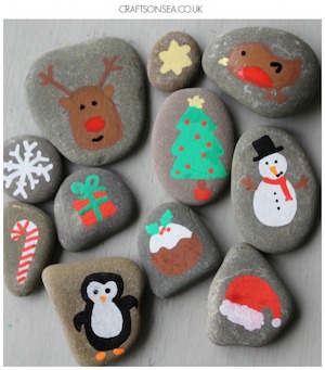 Christmas Rock Painting