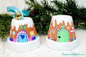 painted gingerbread houses