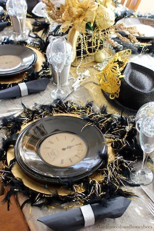 New Years eve party table decorations