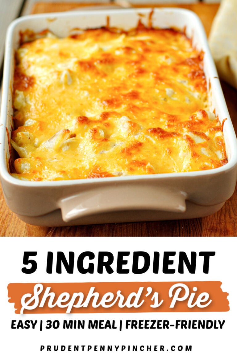 Easy 5 Ingredient Shepherd's Pie - Prudent Penny Pincher