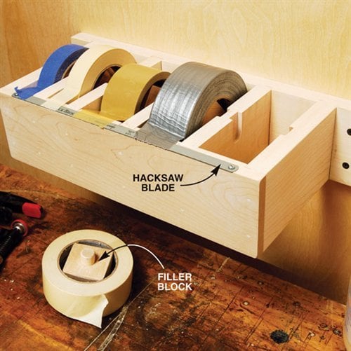 DIY wood Jumbo Tape Dispenser