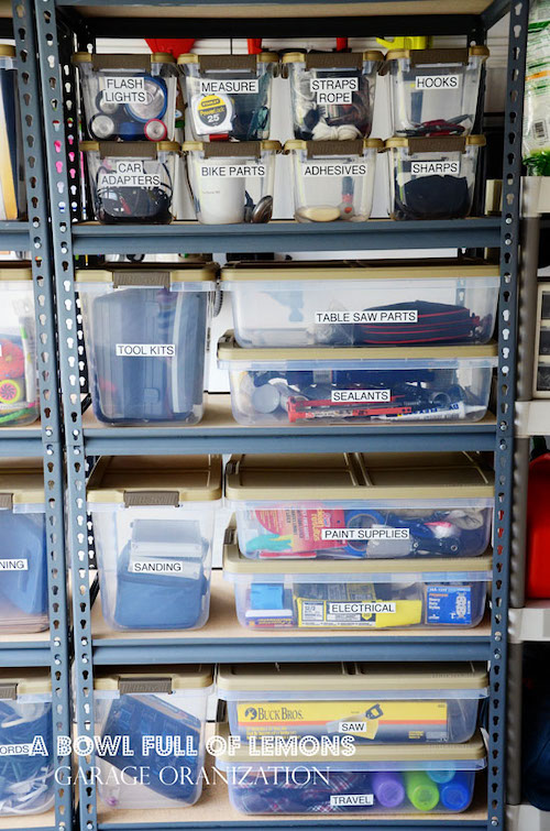 Garage shelving Organization idea