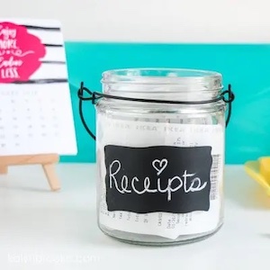 Receipts Jar