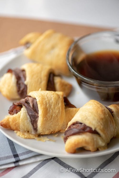 French Dip Crescent New Years eve appetizer