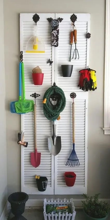 Garden Supply organizer for the wall 