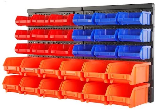 Wall Mounted Plastic bins Hardware Storage