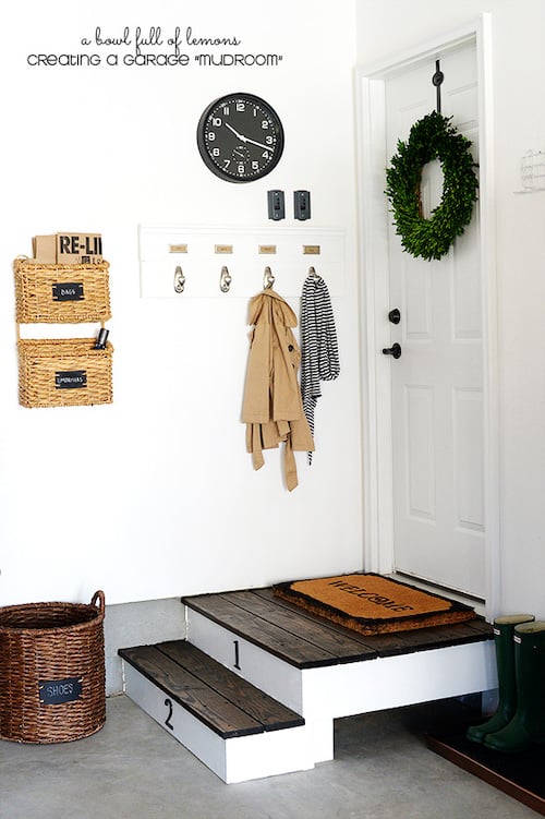 Garage Mudroom organization idea