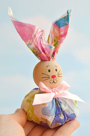 Rabbit napkins are perfect for Easter crafts