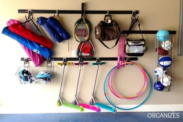 wall mounted garage organization idea