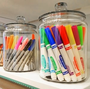 office Glass Jar Marker Organization