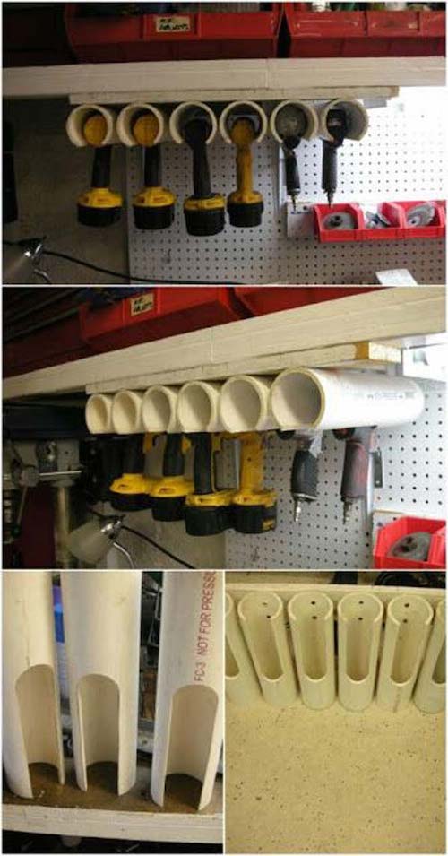 PVC Pipe Tool Organizer