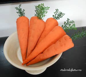 Fabric Carrots Easter Craft for Adults