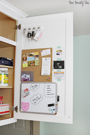 Kitchen Command Center Inside Kitchen Cabinet