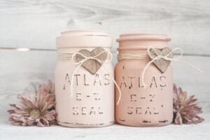 Latex Painted Mason Jars