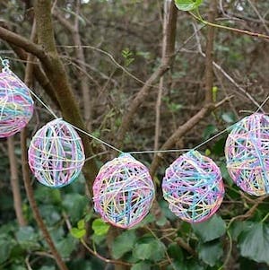 String Easter Egg Garland Craft for Adults