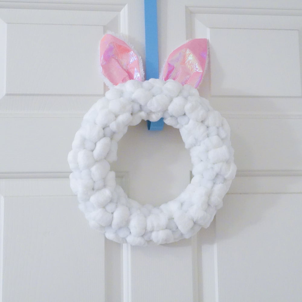 dollar store easter bunny wreath