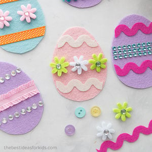 Felt Easter Egg craft for kids