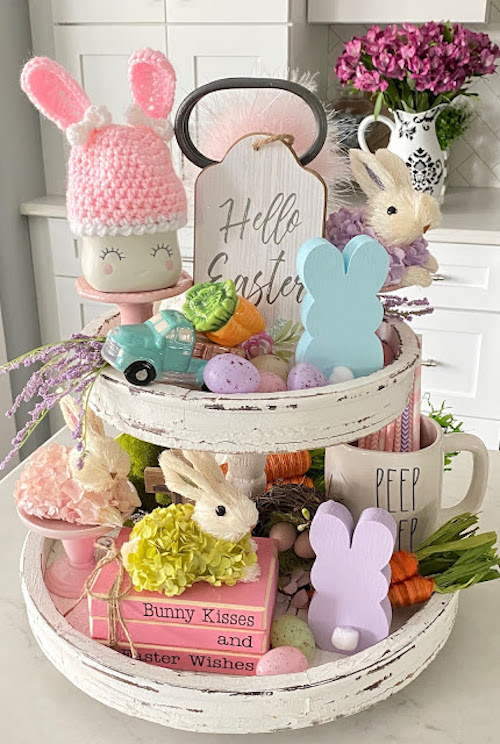 Easter Decor / Easter Signs / Easter Bunny / Tiered Tray Decor / Tray Signs  / Tray Decor / Cottontail 