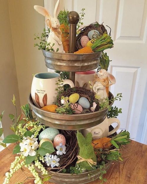 Dining Delight: Bee Themed Tiered Tray Decor